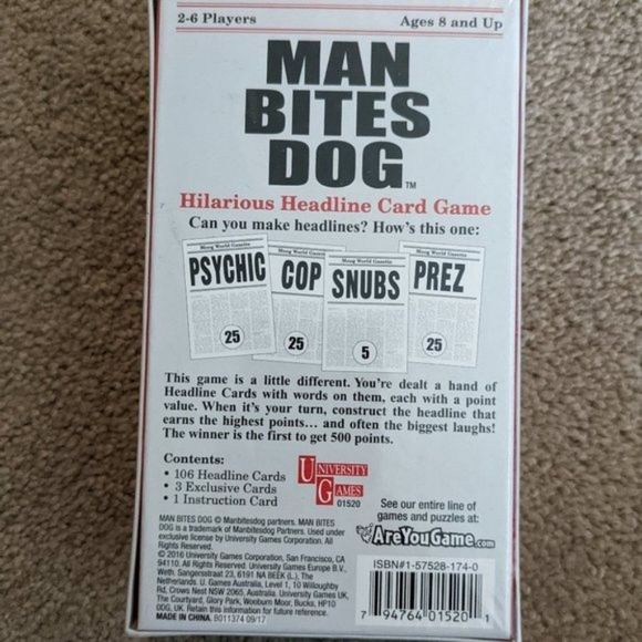 Man Bites Dog Card Game Sealed NIB - Picture 3 of 9